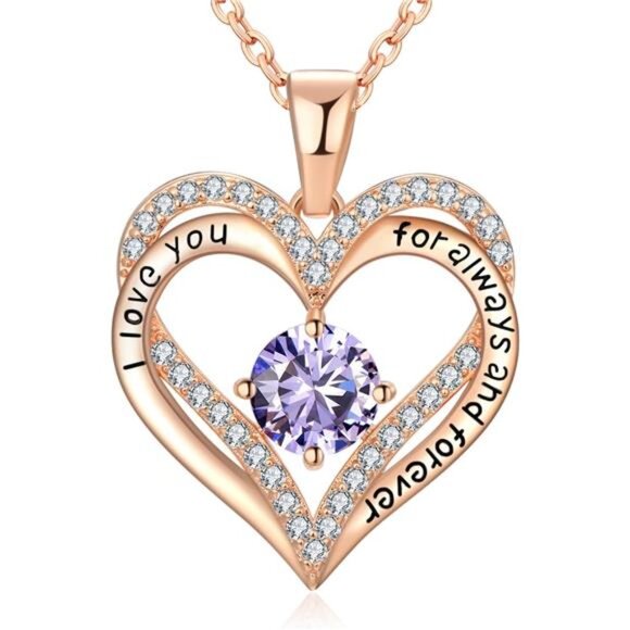 18K Rose Gold Necklaces for Women Birthday Gifts for Women...
